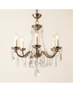 Negron 5 - Light Candle Style Empire Chandelier With Crystal Accent (synthetic illustration; no displayed measurements)