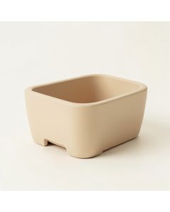 Ash Dell Empty Railing Planter With Integral Brackets - Beige (synthetic illustration; no displayed measurements)