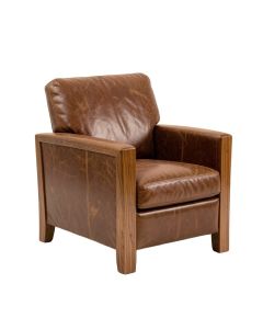 31 '' Wide Top Grain Leather Armchair