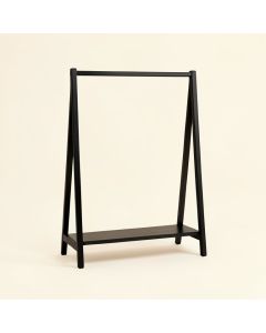 Pine Arc Empty Garment Rack - Black (synthetic illustration; no displayed measurements)