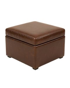 Gallup 28 '' Wide Faux Leather Square Cocktail Ottoman With Storage (synthetic illustration; no displayed measurements)