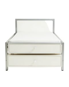 Wood Platform Bed With Two Drawers , Full ( White )