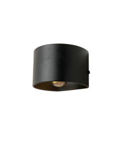 Ash Bluff Wall Sconce Mounted On A Plain Wall - Black (synthetic illustration; no displayed measurements)