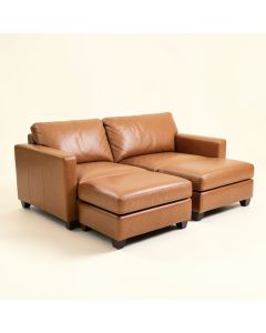 Rosina 118.125 '' Wide Faux Leather Reversible Sofa & Chaise (synthetic illustration; no displayed measurements)