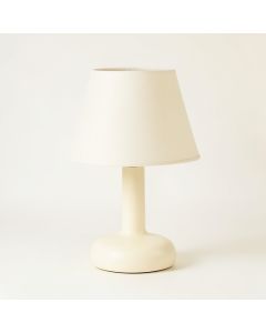 Pine Bluff Table Lamp With A Plain Fabric Shade - Cream (synthetic illustration; no displayed measurements)