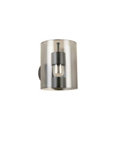 Pine Arc Wall Sconce Mounted On A Plain Wall - Gray (synthetic illustration; no displayed measurements)