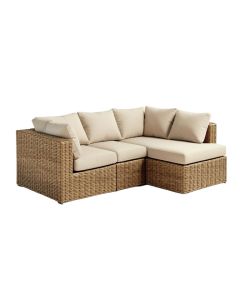 Elhana Patio Sectional With Cushions (synthetic illustration; no displayed measurements)