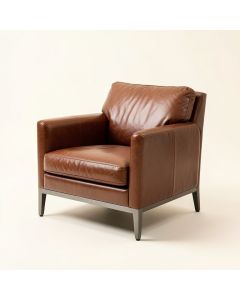 28 '' Wide Genuine Leather Armchair (synthetic illustration; no displayed measurements)