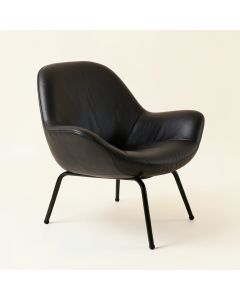 Leblanc 30 '' Wide Vegan Leather Papasan Chair (synthetic illustration; no displayed measurements)