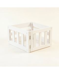 Brook Field Empty Furniture-Style Pet Crate - White (synthetic illustration; no displayed measurements)