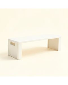 Dawn Branch Narrow Outdoor Storage Bench - White (synthetic illustration; no displayed measurements)