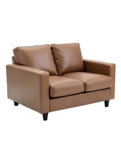 Eastham 64 '' Genuine Leather Square Arm Loveseat