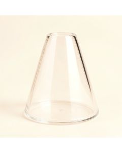 5.25 '' H X 2.25 '' W Glass Bell Lamp Shade In Clear (synthetic illustration; no displayed measurements)