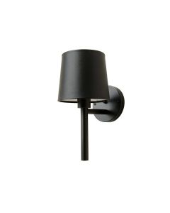 Oak Canyon Wall Sconce Mounted On A Plain Wall - Black