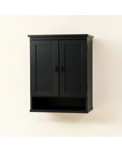 Flint Bridge Wall-Mounted Laundry Cabinet - Black (synthetic illustration; no displayed measurements)