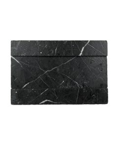 Glacial Black 6 '' X 24 '' Marble Stacked Stone Tile