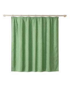 Aspen Crest Shower Curtain Hanging Flat From A Plain Rod - Green (synthetic illustration; no displayed measurements)
