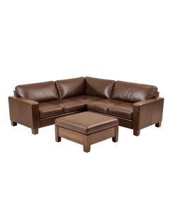 Weisman Faux Leather Reversible Modular Corner Sectional With Ottoman (synthetic illustration; no displayed measurements)