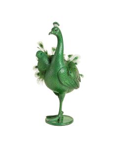 Standing Metal Peacock Statue
