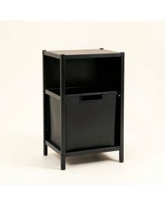 Field Crossing Freestanding Pull-Out Hamper Cabinet - Black (synthetic illustration; no displayed measurements)