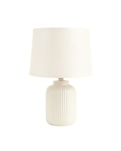 Willow Bend Table Lamp With A Plain Fabric Shade - White (synthetic illustration; no displayed measurements)