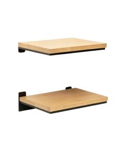Hanne 2 Piece Pine Tiered Shelf With Towel Bar