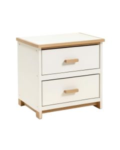 Lagarto 3 - Drawer Nightstand In White/Light Brown (synthetic illustration; no displayed measurements)
