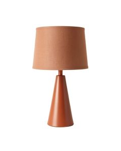 Briar Bluff Table Lamp With A Plain Fabric Shade - Terracotta (synthetic illustration; no displayed measurements)