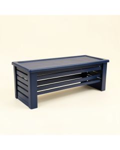 Summit Bluff Narrow Outdoor Storage Bench - Navy (synthetic illustration; no displayed measurements)