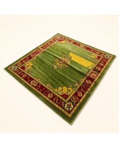 Glasser Power Loom Green/Yellow/Red Rug (synthetic illustration; no displayed measurements)