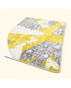 Ahaan Abstract White/Gray/Sunny Yellow Area Rug (synthetic illustration; no displayed measurements)