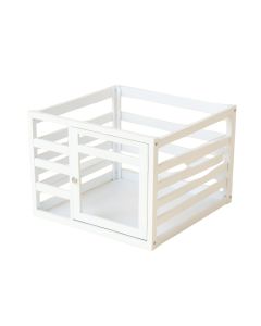 Cedar Bend Empty Furniture-Style Pet Crate - White