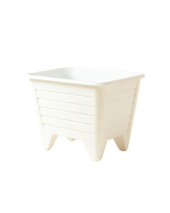 Shore Branch Empty Raised Planter - White (synthetic illustration; no displayed measurements)