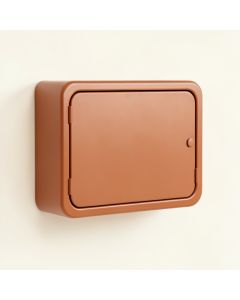 Laurel Bend Wall-Mounted Entry Cabinet - Terracotta (synthetic illustration; no displayed measurements)