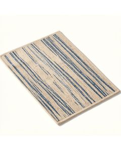 Modern Striped Hand Knotted Beige/Blue Area Rug (synthetic illustration; no displayed measurements)