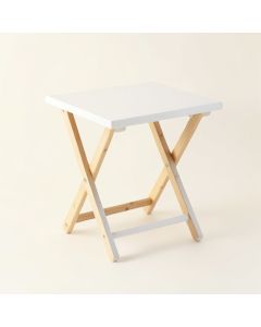 Slate Bluff Compact Balcony Table - White (synthetic illustration; no displayed measurements)