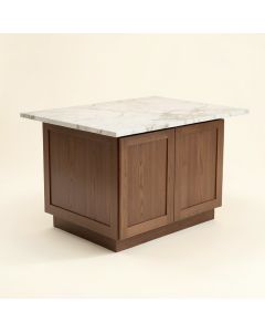 Ayyash Kitchen Island Set With Marble Top (synthetic illustration; no displayed measurements)