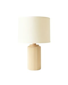 Spruce Bridge Table Lamp With A Plain Fabric Shade - Cream