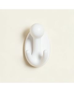 Bay Bridge Wall-Mounted Robe Hook - White (synthetic illustration; no displayed measurements)