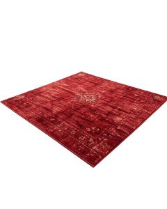 Massimo Medallion Textured Power Loom Red Rug (synthetic illustration; no displayed measurements)