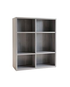 Maple Bridge Freestanding Bookcase - Gray (synthetic illustration; no displayed measurements)