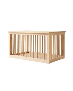 Aspen Bend Empty Furniture-Style Pet Crate - Beige (synthetic illustration; no displayed measurements)