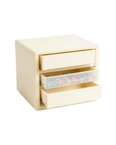 Ridge Dale Small-Parts Storage Drawer Cabinet - Cream