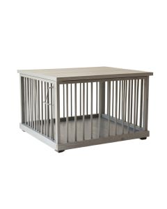 Slate Crest Empty Furniture-Style Pet Crate - Gray