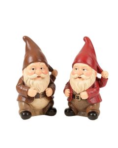 Knothole Gnomes 2 Piece Garden Welcome Tree Statue Set