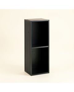Dune Crest Narrow Cubby Tower - Black (synthetic illustration; no displayed measurements)