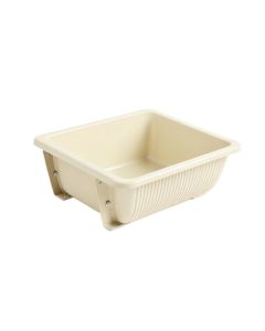 Oak Arc Empty Railing Planter With Integral Brackets - Ivory (synthetic illustration; no displayed measurements)