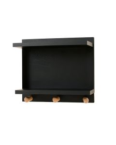 Glen Crossing Wall-Mounted Entryway Organizer Shelf - Black (synthetic illustration; no displayed measurements)