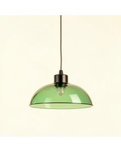 Linden Crossing Pendant Light Suspended From One Plain Cable - Green (synthetic illustration; no displayed measurements)