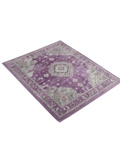Oriental Hand Knotted Wool Teal/Plum Area Rug (synthetic illustration; no displayed measurements)